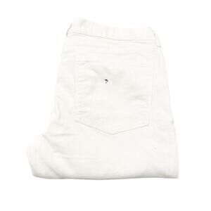 J. Crew Toothpick White Corduroy Style Denim Jeans Size 30 Ankle